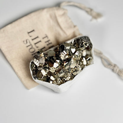 Peruvian Pyrite Cluster – 265g -Golden Brilliance & Striking Presence
