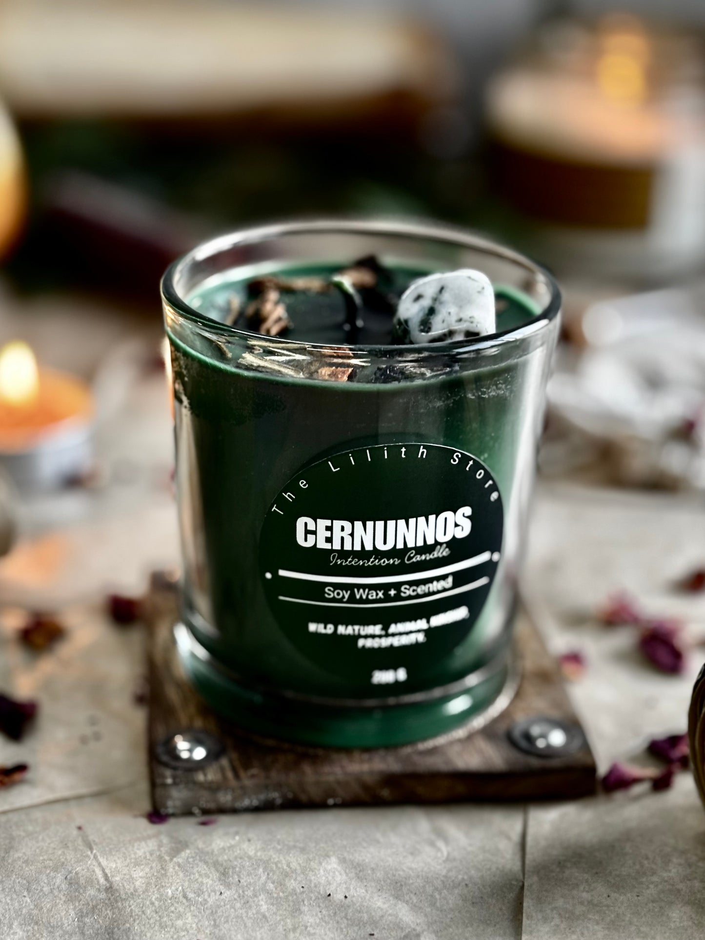 Cernunnos Altar Candle – 200 g Soy Wax Jar Candle for Ritual & Devotion