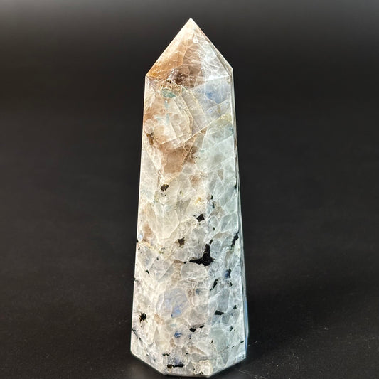 Rainbow Moonstone Large Tower - 285 Gm | Compassion & empathy
