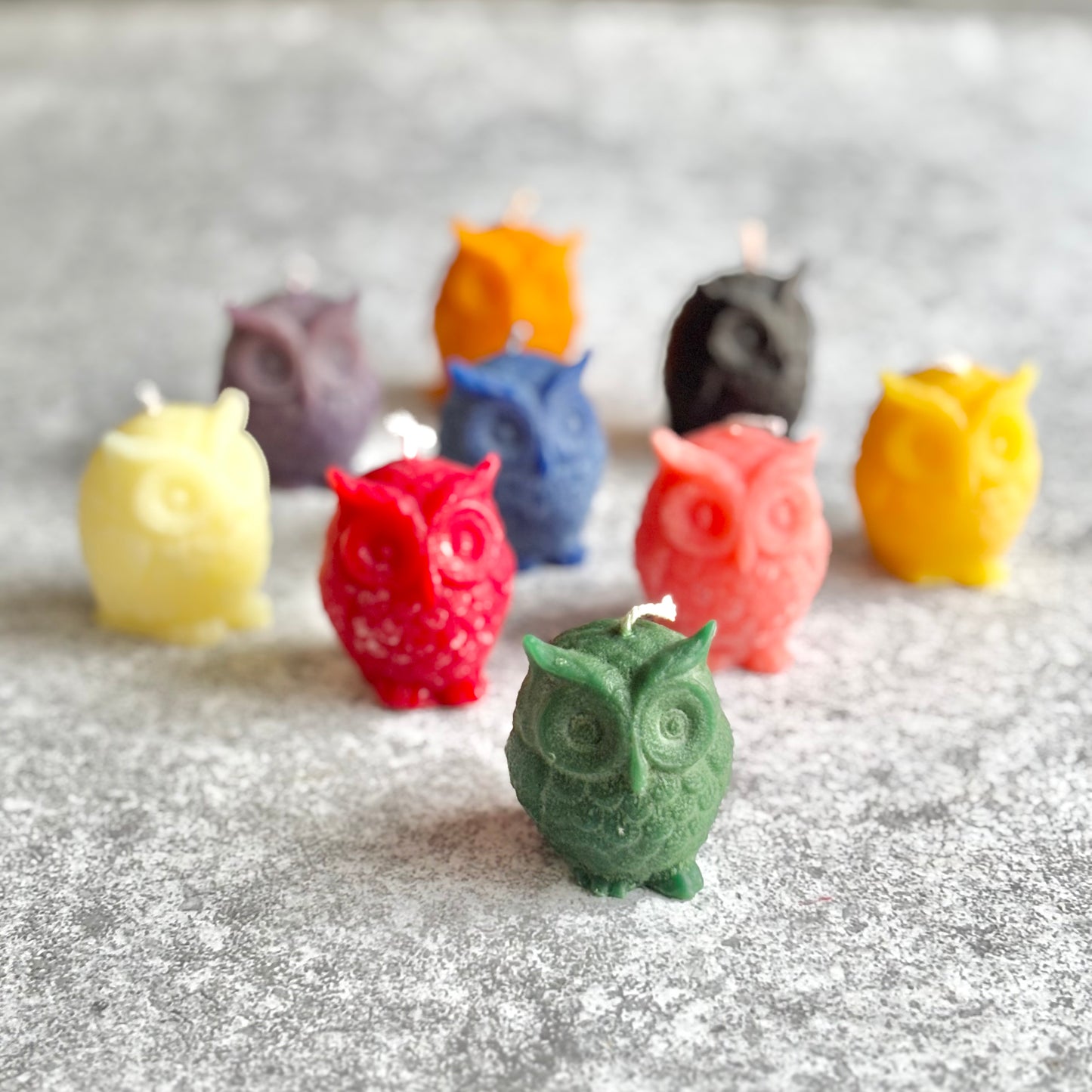 Small Owl Figurine Beeswax Candle | Colour Option Available