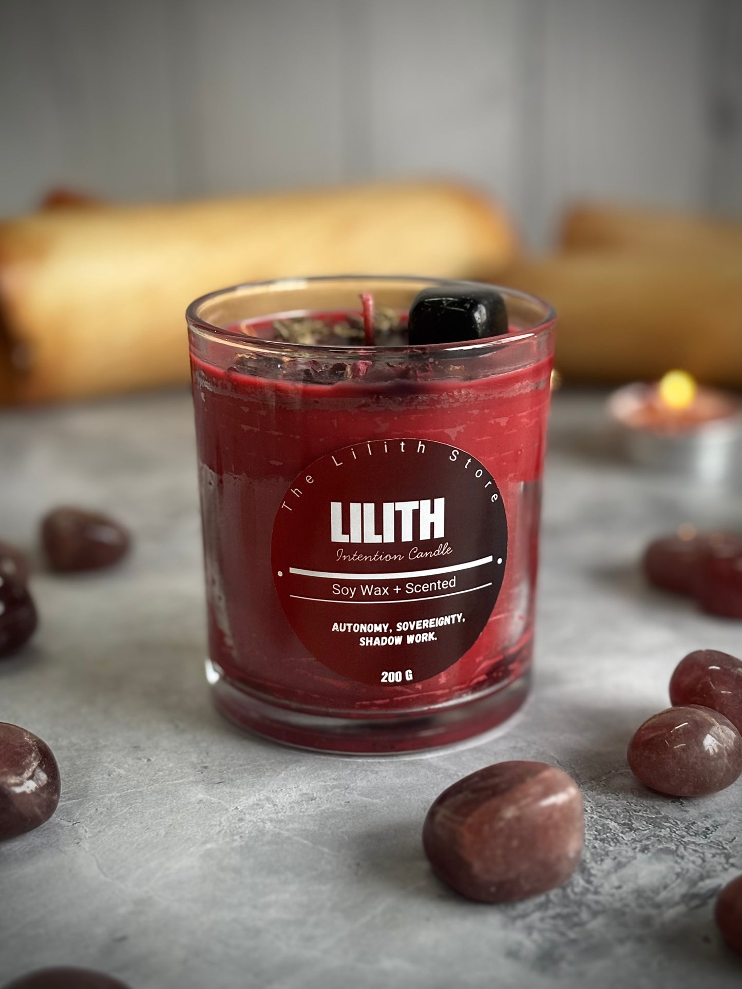 Lilith Altar Candle – 200 g Soy Wax Jar Candle for Ritual & Devotion
