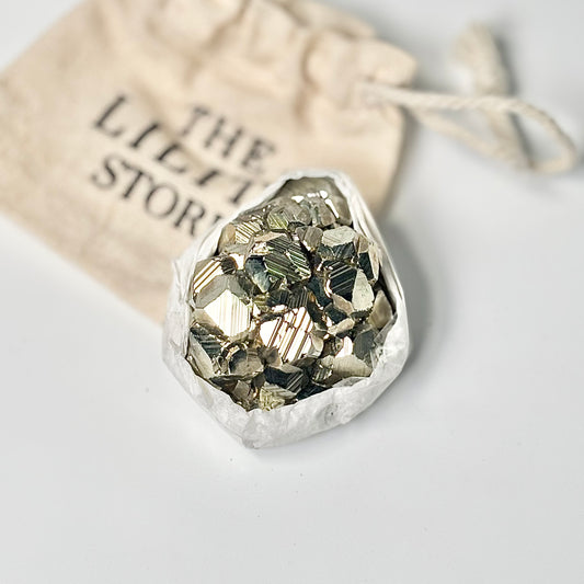Peruvian Pyrite Cluster – 130g -Golden Brilliance & Striking Presence