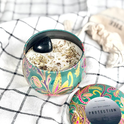 Protection Tin Container Soy Intention Candle - 100 g