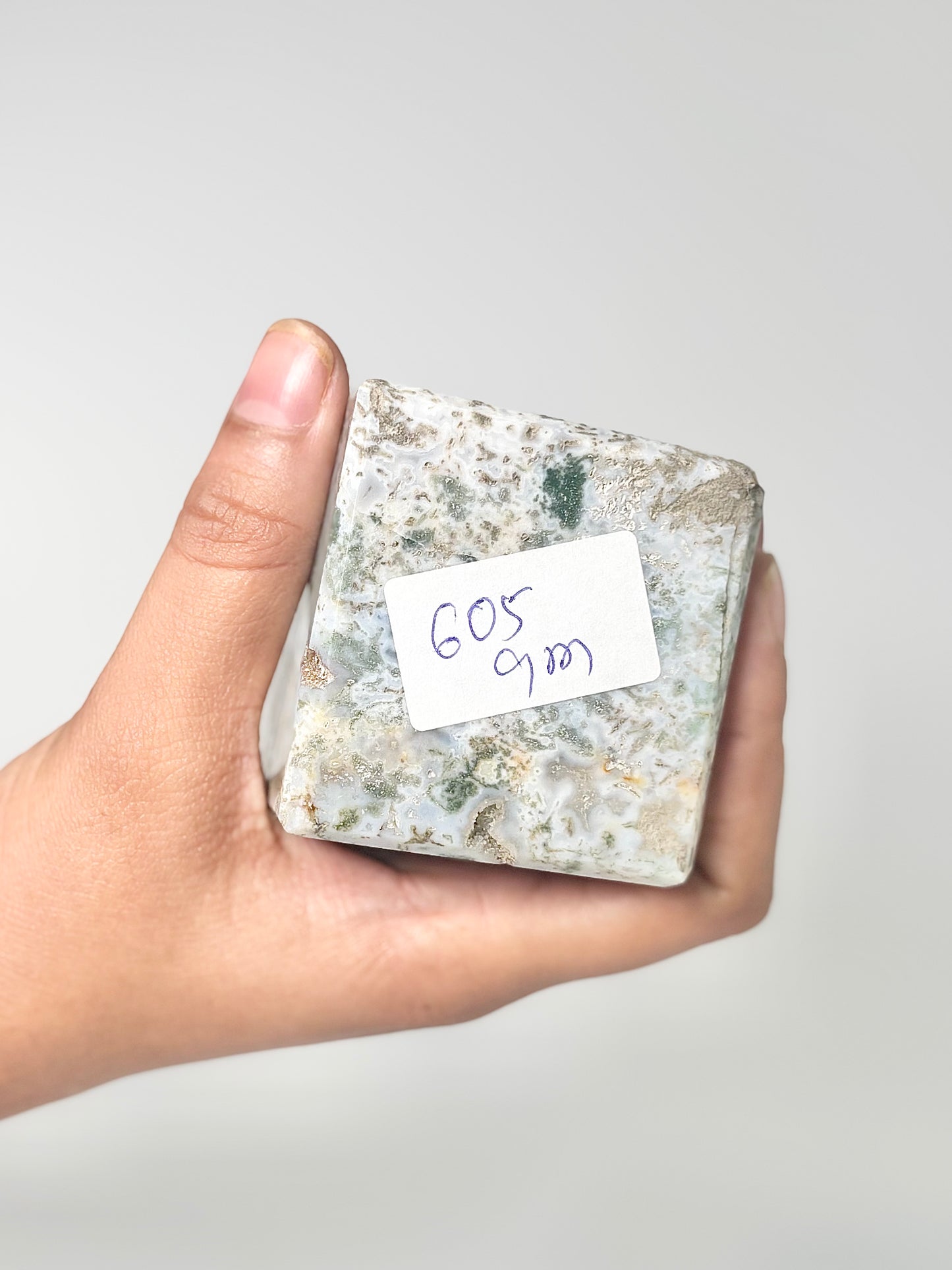 Four Facet Moss Agate Tower – 605g - Nature-Inspired Calm & Grounded Beauty