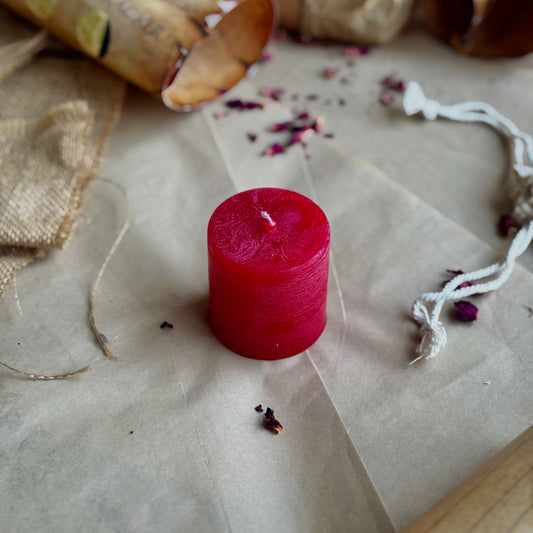 Red Pillar Candle 2 Inch – Paraffin Wax Ritual & Décor Candle | Pack of 4