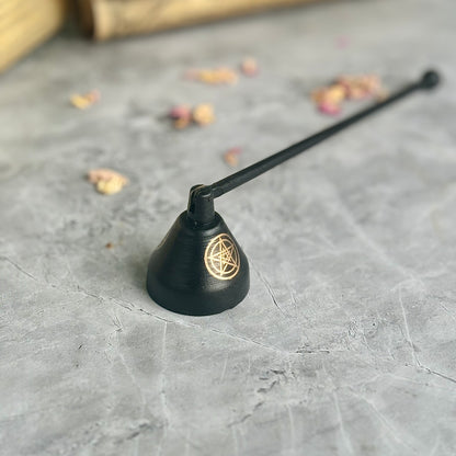 Black Pentacle Print Candle Snuffer