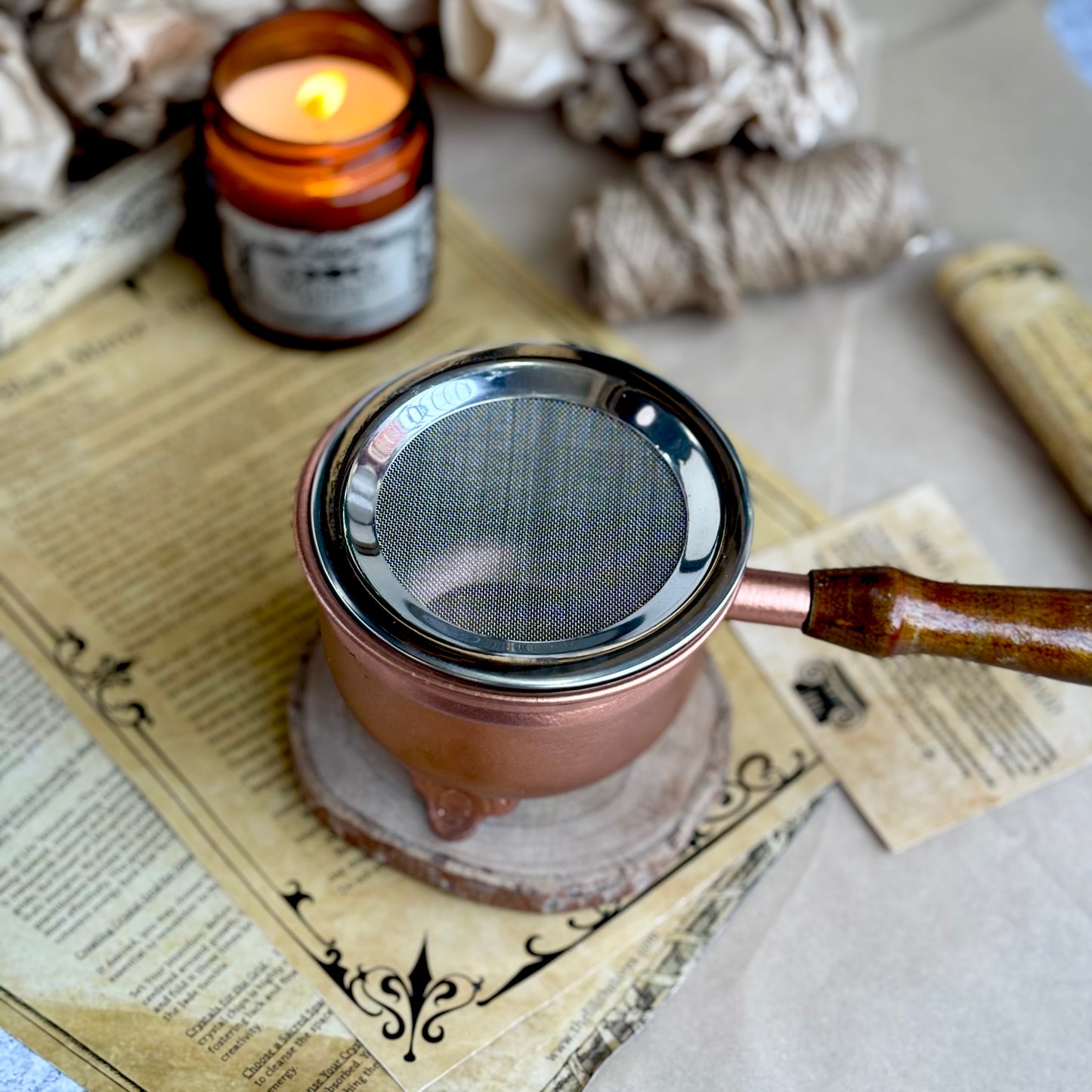 Iron Incense Holder with Rose Gold Finish