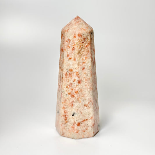 Eight Facet Sunstone Tower – 870g - Radiance, Warmth & Uplifting Energy