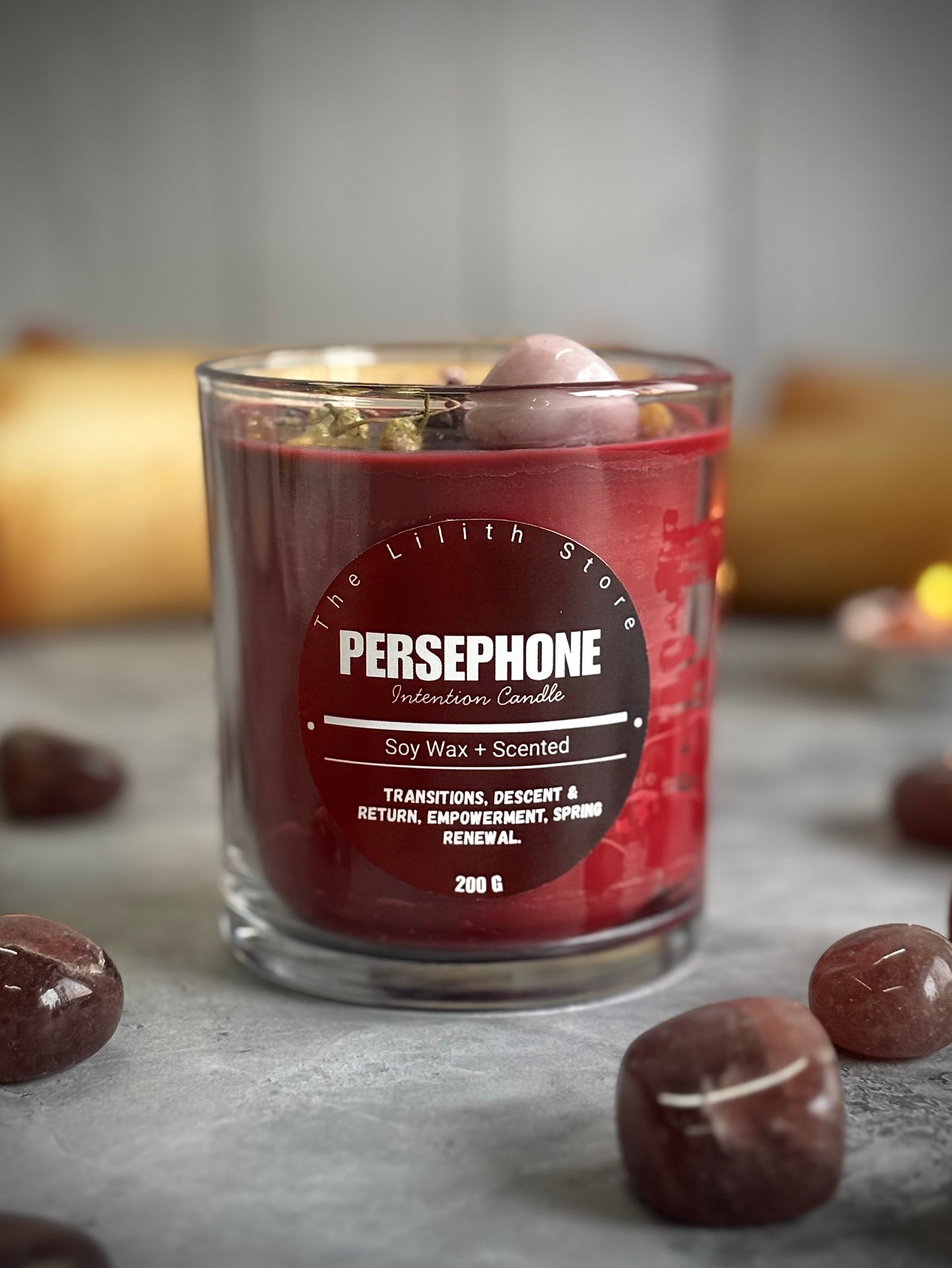 Persephone Altar Candle – 200 g Soy Wax Jar Candle for Ritual & Devotion