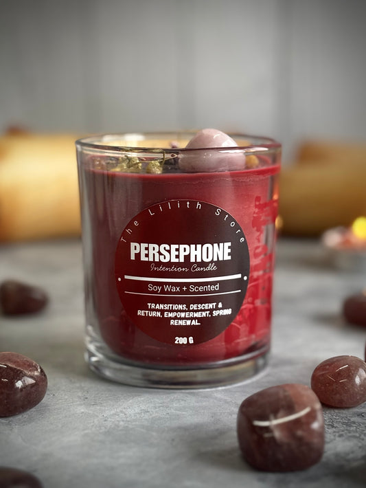 Persephone Altar Candle – 200 g Soy Wax Jar Candle for Ritual & Devotion