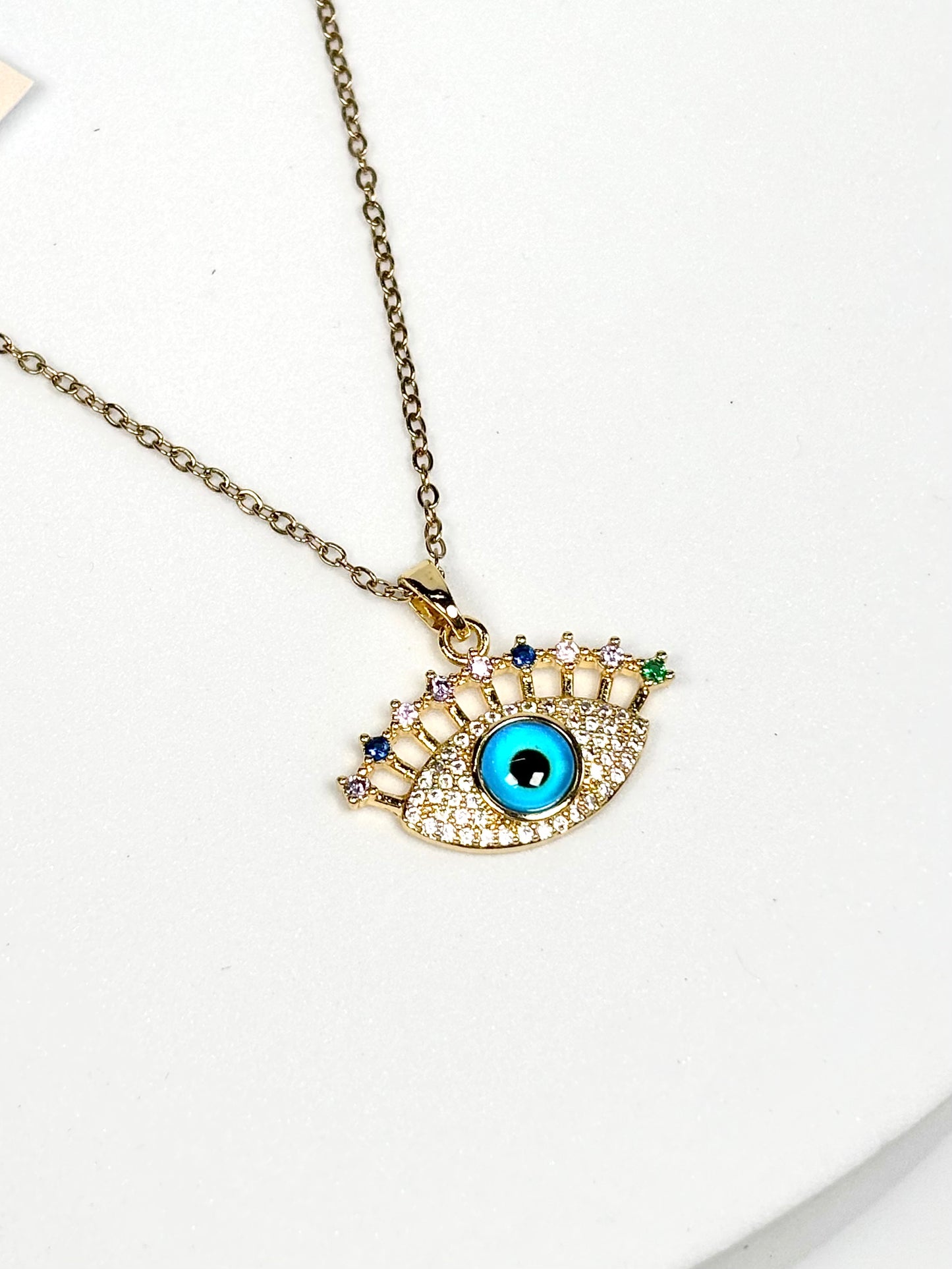 Evil Eye Pendant Necklace | Gold-Plated Stainless Steel | The Lilith Store
