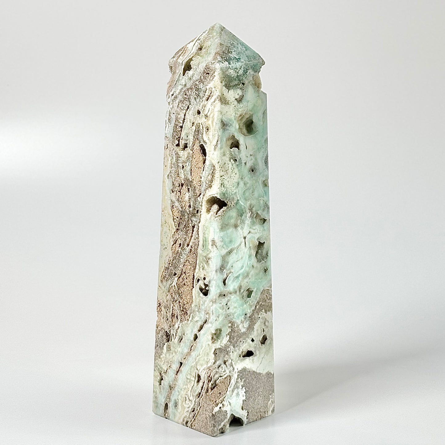 Blue Aragonite Four-Facet Tower 2.3 Kg – Calming Energy & Emotional Healing