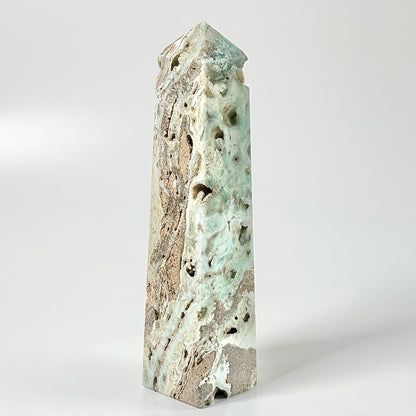 Blue Aragonite Four-Facet Tower 2.3 Kg – Calming Energy & Emotional Healing