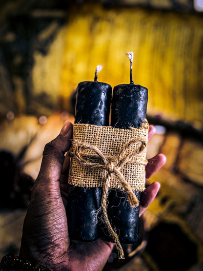 Invite New Beginnings - Red & Black Dressed Candle