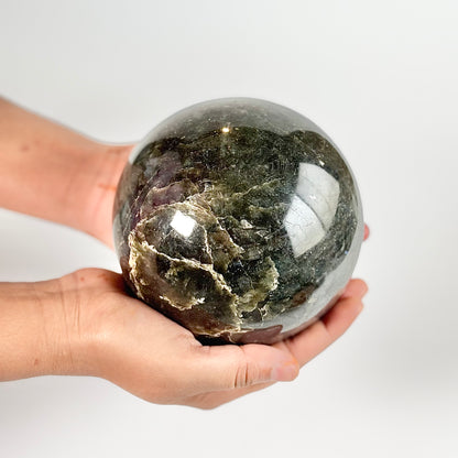Labradorite Large Sphere - 2.1 Kg | Promotes Spiritual Growth