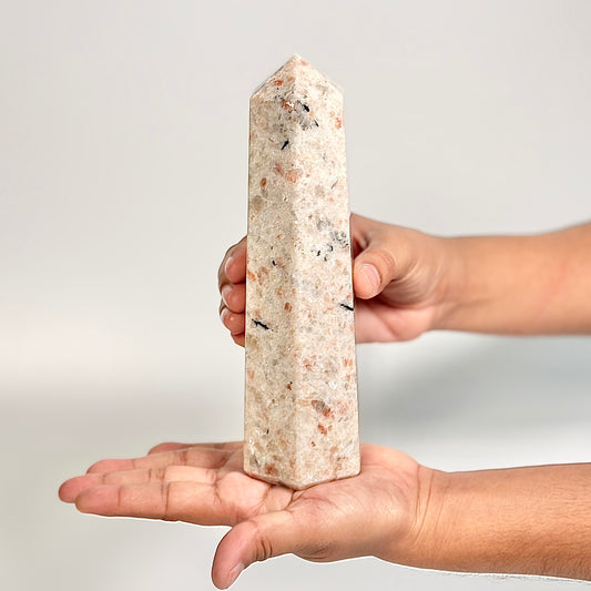Sunstone Six-Facet Tower – 783 Gm - Ignit Joy • Embrace Confidence • Manifest Positivity