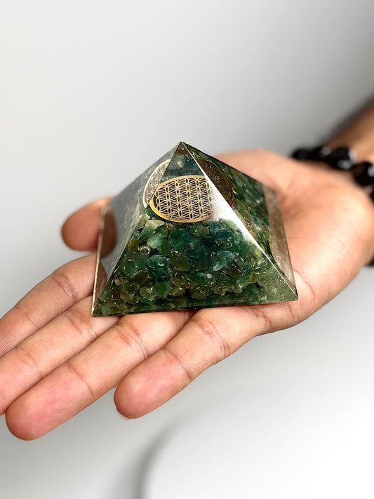 Green Aventurine Orgonite Pyramid