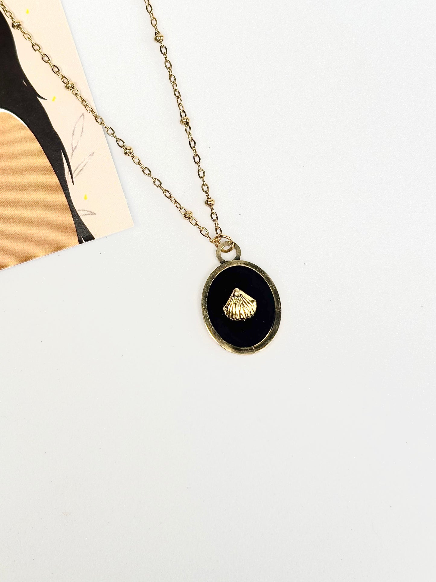 Vintage Shell Pendant Necklace | Gold-Plated Stainless Steel | The Lilith Store