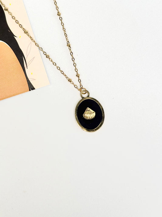 Vintage Shell Pendant Necklace | Gold-Plated Stainless Steel | The Lilith Store
