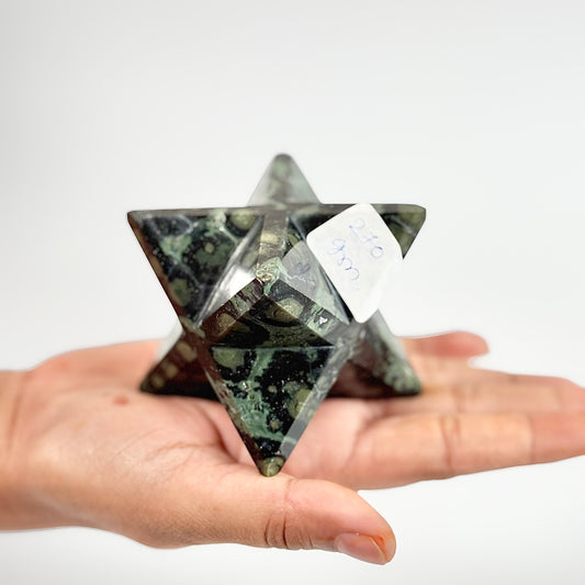Kambaba Jasper Large Merkaba Carving - 270 Gm