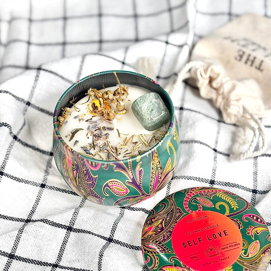 Self-Love Tin Container Soy Intention Candle - 100 g