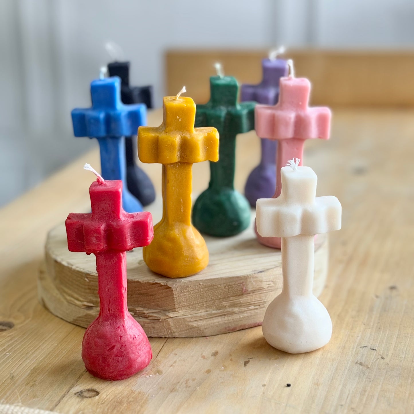 Cross Altar Soy Candle - Pack of 3 | Colour Option Available