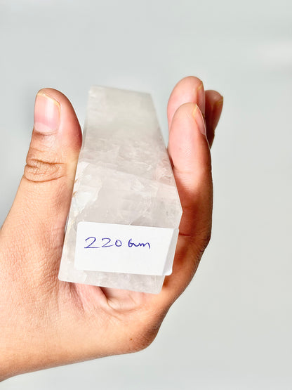 Four Facet Clear Quartz Tower – 220g - Amplify, Align & Awaken