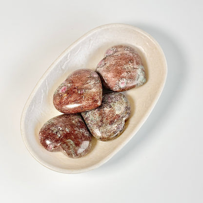 Ruby in Fuchsite Heart - Self-worth