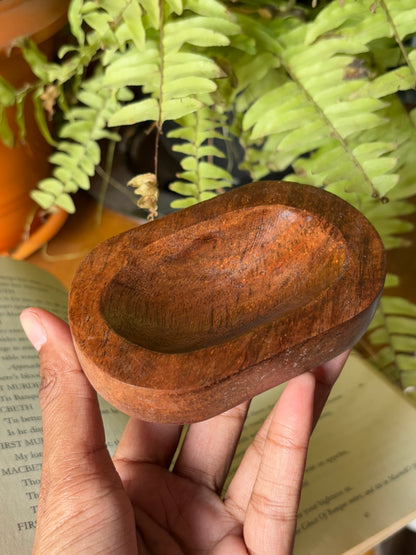 Small Oval Wooden Bowl | Witchy Altar | Altarware