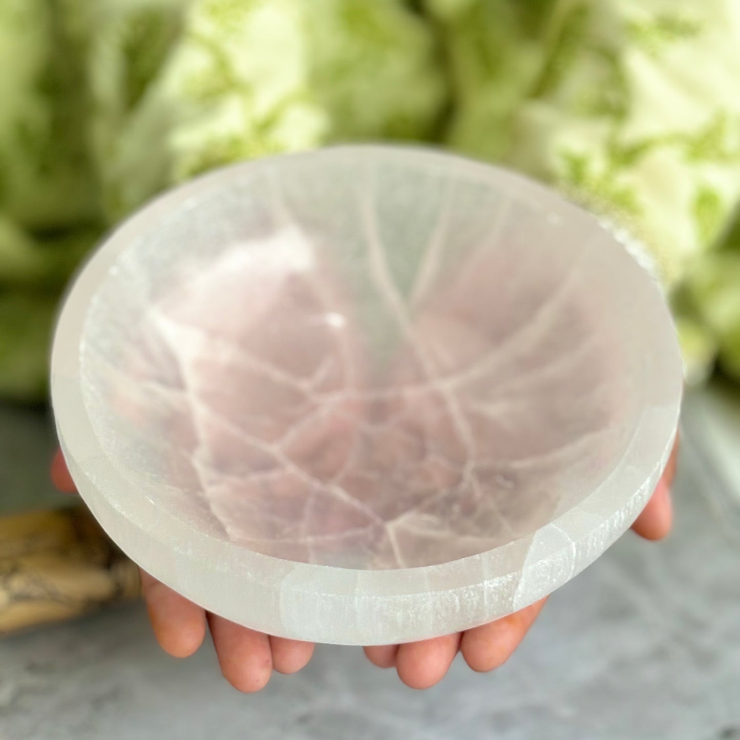 Selenite Bowl - 6 Inches (Satin Spar Selenite) | Stone for Spiritual work & Cleansing