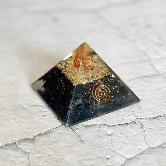 Black Tourmaline Orgonite Pyramid – Cleanse & Shield Your Space