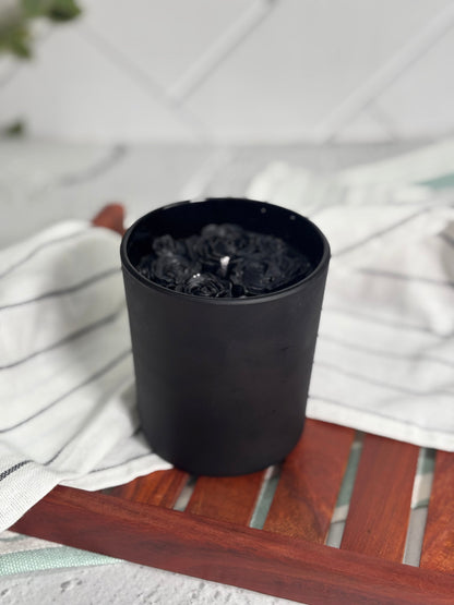 Black Rose Vanilla Scented Soy Candle