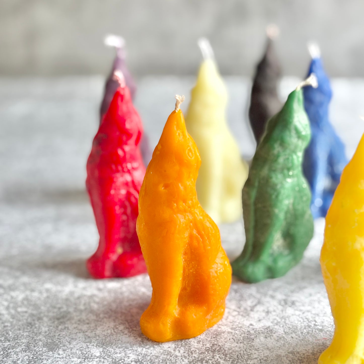 Howling Wolf Figurine Beeswax Candle | Colour Option Available