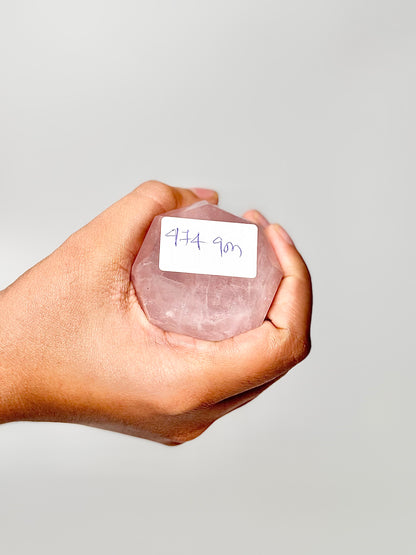 Eight Facet Rose Quartz Tower – 474g - Elegance, Warmth & Gentle Charm