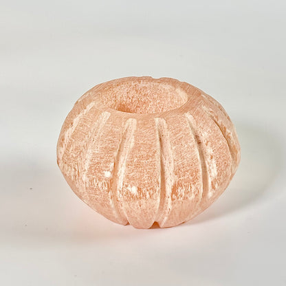 Orange Selenite Candle Holder | Stone for Spiritual work & Cleansing