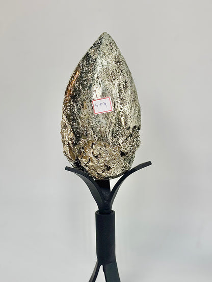 Extra Large Peruvian Pyrite Druzy Egg Carving 5.8 Kg – Abundance & Prosperity
