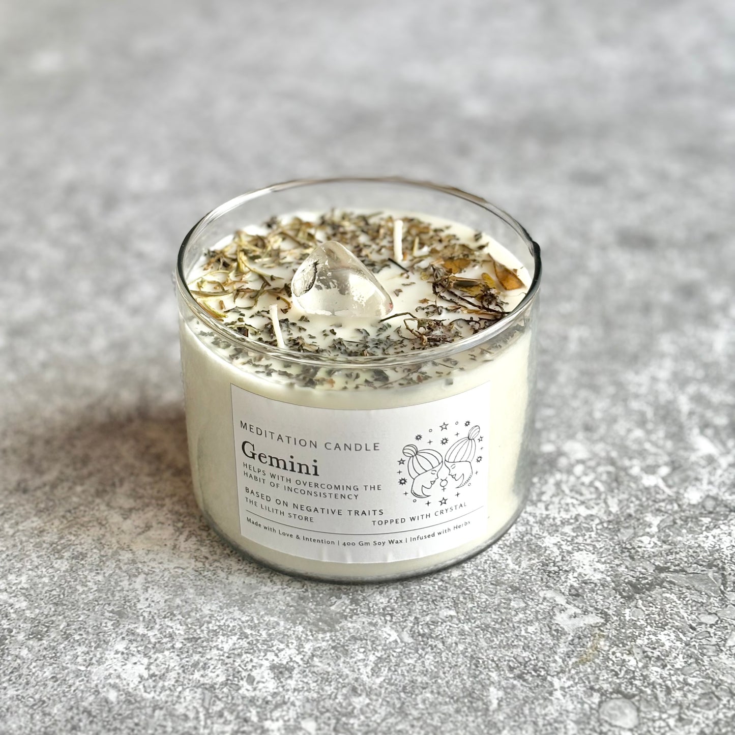 Gemini Zodiac Soy Intention Candle | 400 Gm