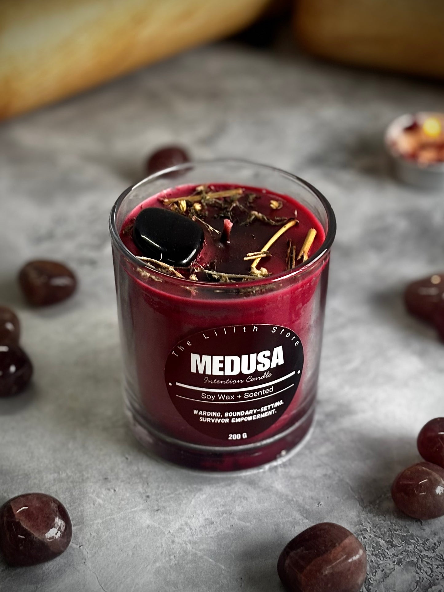 Medusa Altar Candle – 200 g Soy Wax Jar Candle for Ritual & Devotion