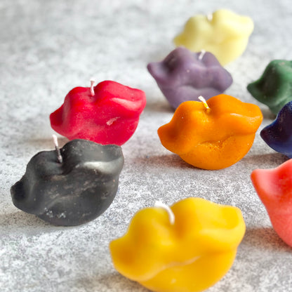 Lip Figurine Beeswax Candle | Colour Options Available