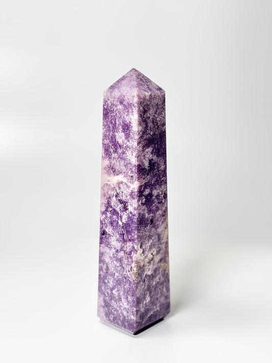 Four Facet Lepidolite Tower – 705g - Soft Tones & Steady Presence