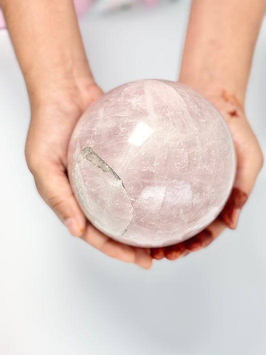 Rose Quartz XL Sphere - 1.8 Kg | Stone of Love & Self Love