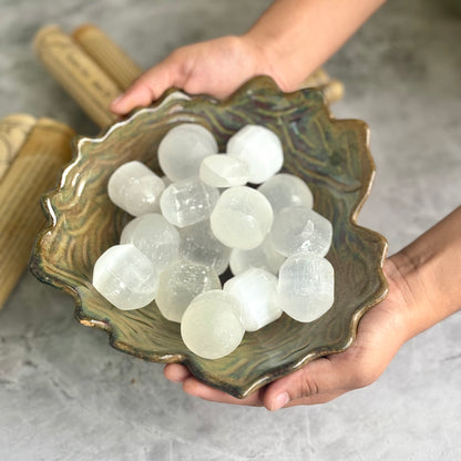 Jumbo Selenite | Satin Spar Tumble | Helps activating Third eye & Crown Chakra