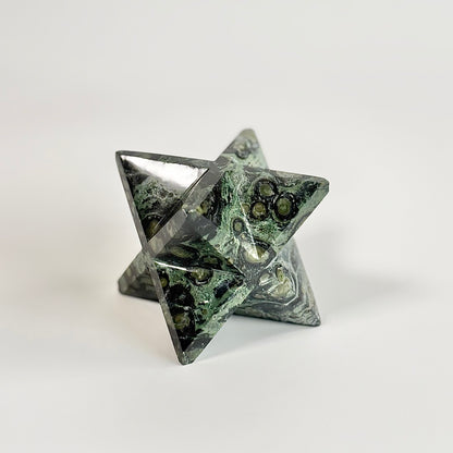 Kambaba Jasper Large Merkaba Carving - 440 Gm