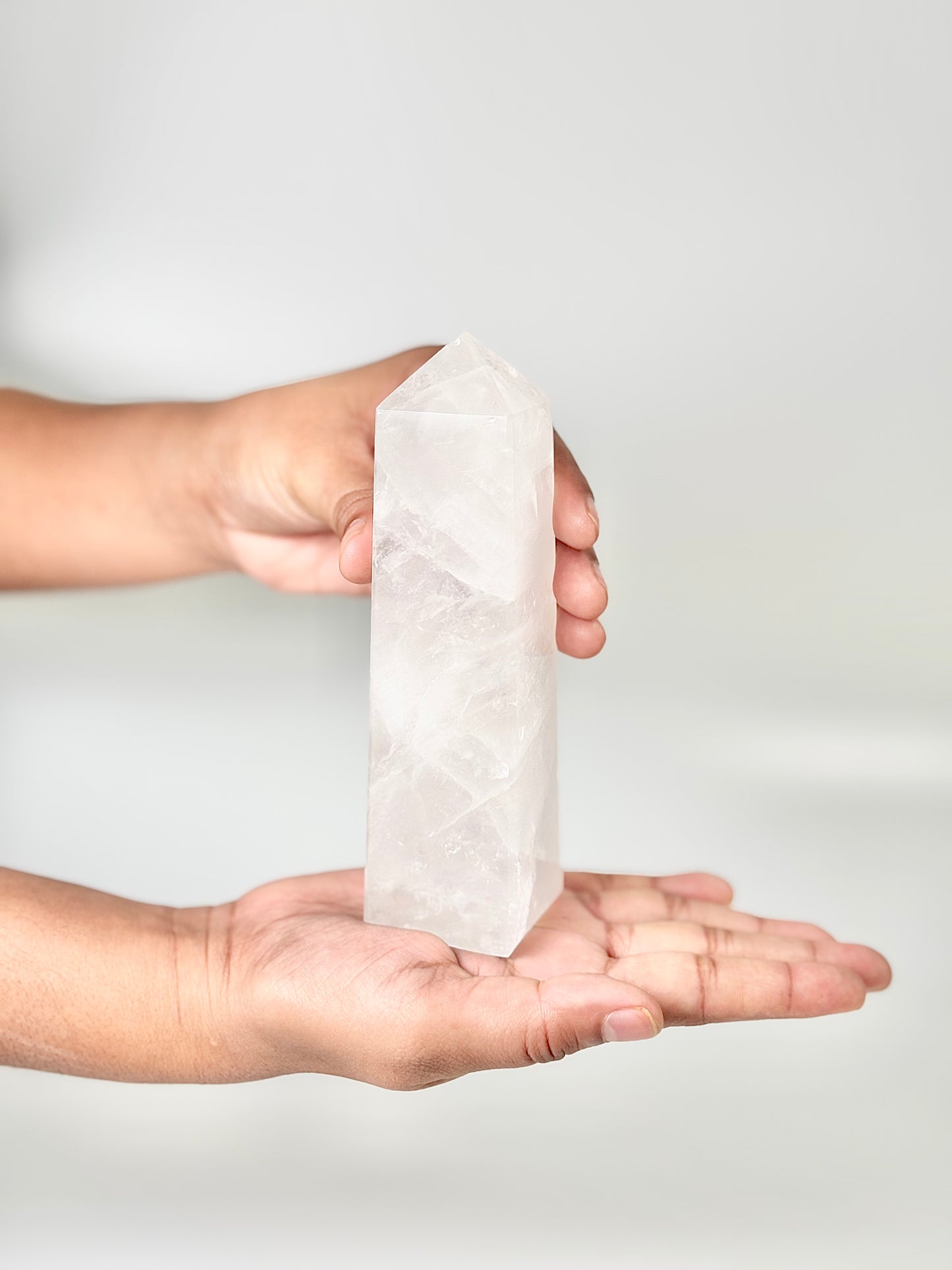 Four Facet Clear Quartz Tower – 390g - Amplify, Align & Awaken