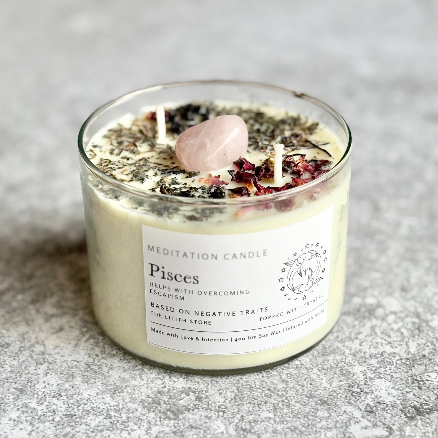 Pisces Zodiac Soy Intention Candle | 400 Gm