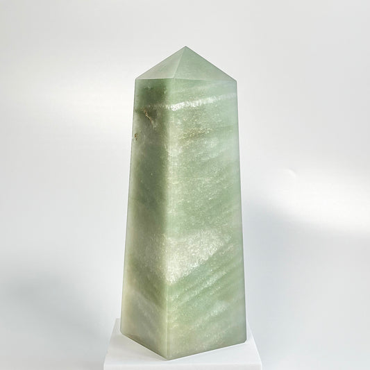 Green Aventurine Four-Facet Tower – 1747g - Attract Luck • Inspire Growth • Help Heart Chakra