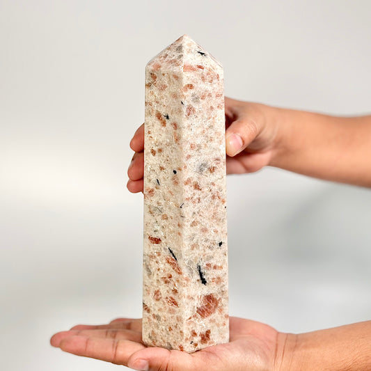 Sunstone Six-Facet Tower – 1292 Gm - Ignit Joy • Embrace Confidence • Manifest Positivity
