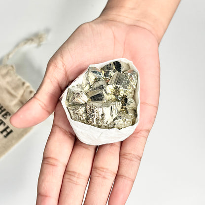 Peruvian Pyrite Cluster – 150g -Golden Brilliance & Striking Presence