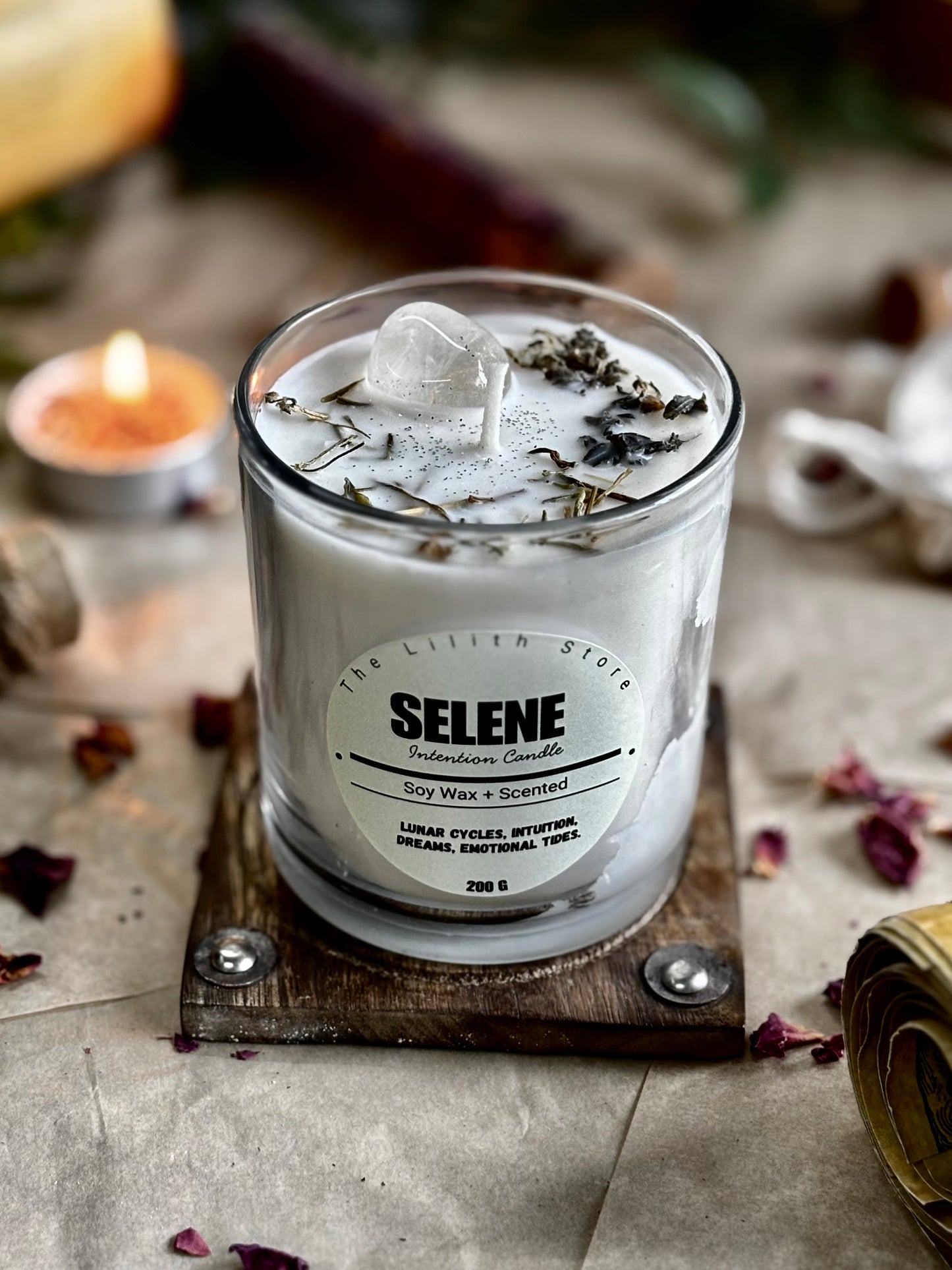 Selene Altar Candle – 200 g Soy Wax Jar Candle for Ritual & Devotion