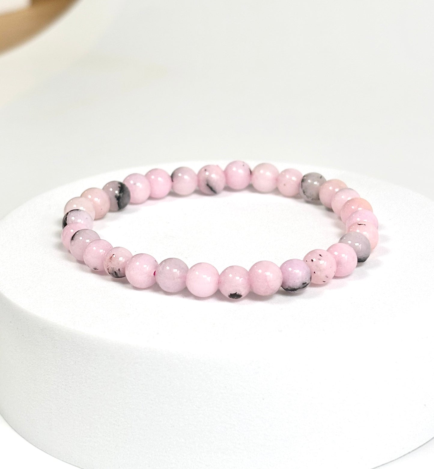 Pink Opal Bead Bracelet  - 6mm | Calm
